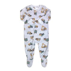 Grey Construction - Carter's Baby and Toddler Boys Fleece Footie Pajama, Full Zi